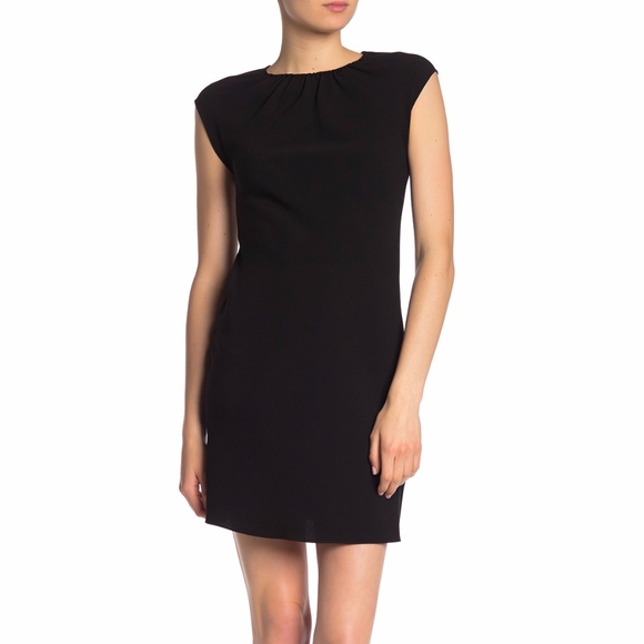 Theory Dresses & Skirts - NWT $455 Theory Crew Neck Cap Sleeve Sheath Dress in BLACK - size P / XS!